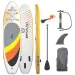 Żółto-pomarańczowo-szary zestaw SUP Stand Up Paddle SP-300 o długości 300 cm - Spartan