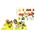 Zwierzaki na farmie drewniane puzzle dwustronne.