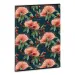 Ars Una: Flowery Green zeszyt w linie A4 z dodatkowymi zatrzaskami