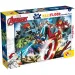 Avengers 2 w 1 maxi puzzle 150 elementów i kolorowanka 70x50 cm – Lisciani