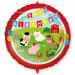 Balon foliowy urodzinowy z napisem „Happy Birthday”, z motywem zwierząt z farmy, 46 cm