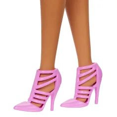 Barbie: Fashionista stylowa lalka w różowej sukience z różaną ozdobą - Mattel zdjęcie 3