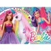 Barbie magiczny świat maxi puzzle podłogowe 4x48 elementów 35x25 cm - Lisciani