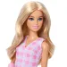 Barbie: Przyjaciółki Fashionista stylowa lalka modowa w różową kratkę w gipsie – Mattel zdjęcie 4
