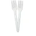 Biały, nadający się do recyklingu widelec, zestaw 10 sztuk
