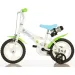 Bluey 12” dziecięcy rower z uchwytem na bidon i bocznymi kółkami w kolorze białym-niebieskim-zielonym – Dino Bikes rower zdjęcie 2