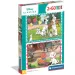 Disney Klasyki 101 dalmatyńczyków i Aryskotraci – puzzle Supercolor 2 × 60 elementów - Clementoni zdjęcie 1