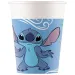 Disney Stitch papierowe kubki, zestaw 8 sztuk, 200 ml