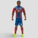 Figurka akcji piłkarza, 20 cm - FC Barcelona, w koszulce z numerem 14 Rashforda zdjęcie 1