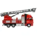 Fire Rescue: Strażacki samochód z drabiną na napęd sprężynowy, ze światłem i dźwiękiem, 19 cm