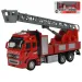 Fire Rescue: Strażacki samochód z drabiną na napęd sprężynowy, ze światłem i dźwiękiem, 19 cm