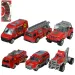 Fire Rescue: Zestaw 6 małych samochodów strażackich 1/64 zdjęcie 1