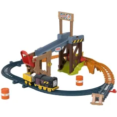Fisher-Price: Thomas i przyjaciele Diesel Lift & Load zestaw torów budowlanych z pociągiem motorowym - Mattel zdjęcie 2