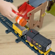 Fisher-Price: Thomas i przyjaciele Diesel Lift & Load zestaw torów budowlanych z pociągiem motorowym - Mattel zdjęcie 3