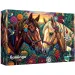 Flamingo z puzzlami Konik ozdobiony kwiatami puzzle 400 szt. - Trefl