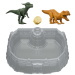 Jurassic World: Zestaw bitewny Dino Reveal z areną i 2 figurkami dinozaurów – Mattel
