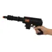 Militarny pistolet: Czarna broń z funkcją imitacji strzału, 35 cm