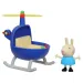 Peppa Pig: Zestaw z małym helikopterem i figurką Króliczki Rebeki – Hasbro