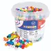 PlayBox: Kolorowy zestaw 1200 plastikowych koralików do nawlekania w wiaderku
