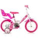 Rower dziecięcy z serduszkami w rozmiarze 12 - rower Dino Bikes
