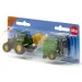 SIKU traktor John Deere z prasą do bel okrągłych 1/72