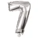 Srebrny balon foliowy z cyfrą – numer 7 86cm