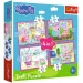 Świnka Peppa - 4 w 1 12,15,20,24 sztukowe puzzle - Trefl zdjęcie 1