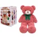 Teddy Greetings: Berry Hugs pluszowy miś w białym pudełku prezentowym 120cm