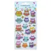 The Littlies: Zestaw 3D pufowych naklejek z wzorem sowy na arkuszu 10x22cm