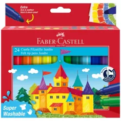 Zestaw flamasterów Faber-Castell Jumbo – 24 szt. „Zamek”